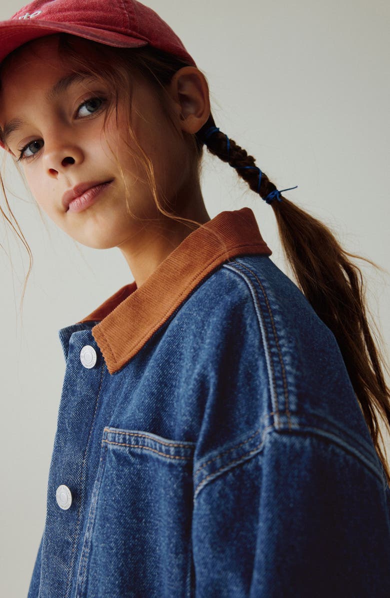 NEXT Kids' Denim Carpenter Jacket, Alternate, color, Blue