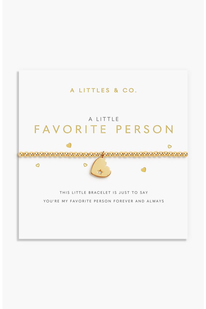 A Little 'Favorite Person' Bracelet In Gold-Tone Plating, Main, color, Metallic Gold