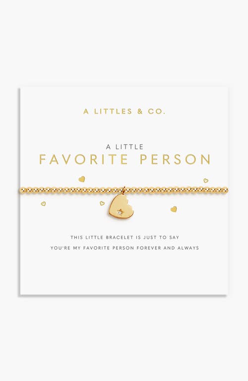 A Littles & Co. A Littles & Co A Little 'favorite Person' Bracelet In Gold-tone Plating In Gold