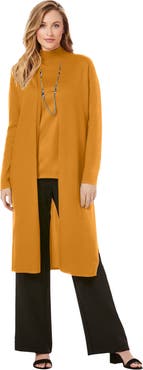 Jessica London Carefree Cashmere Duster Sweater