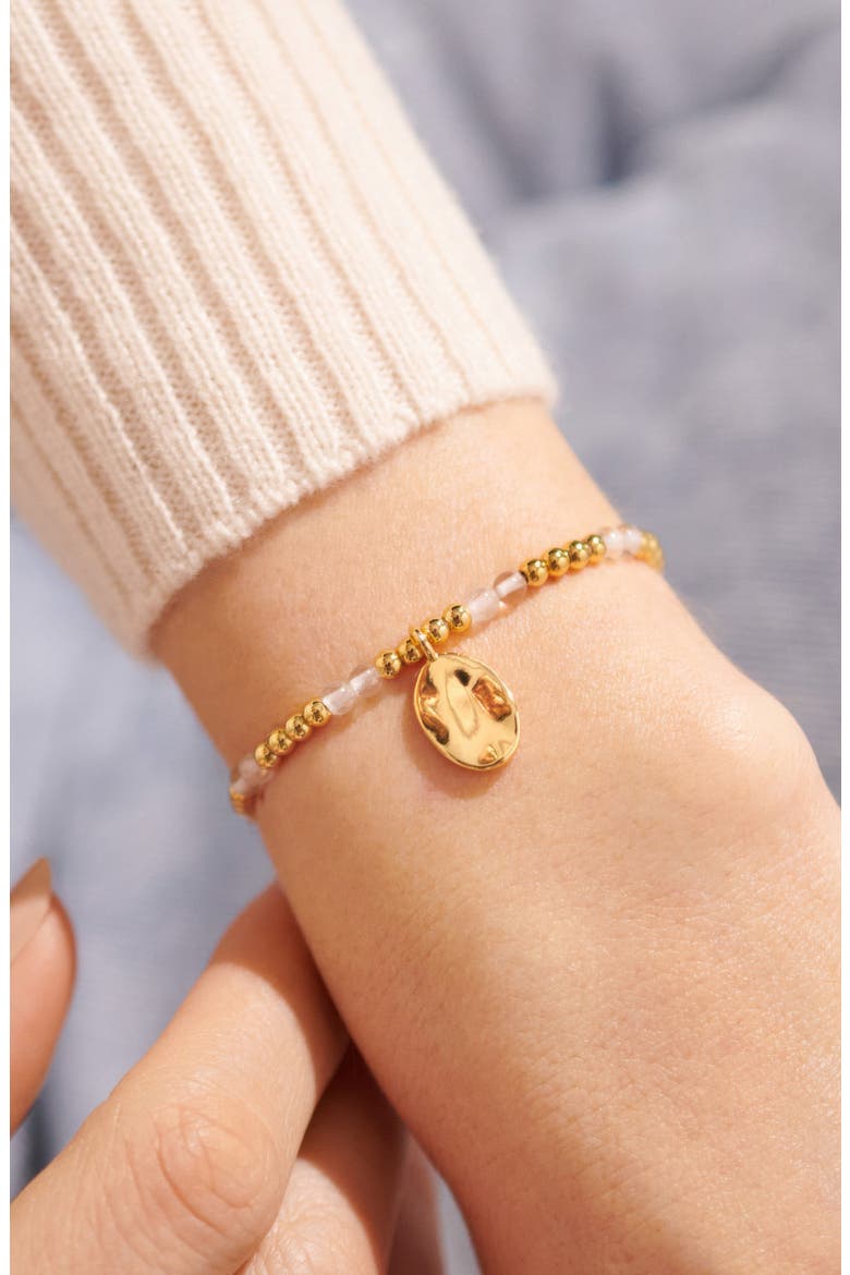 Birthstone A Little Bracelet in Gold-Tone Plating, Alternate, color, April