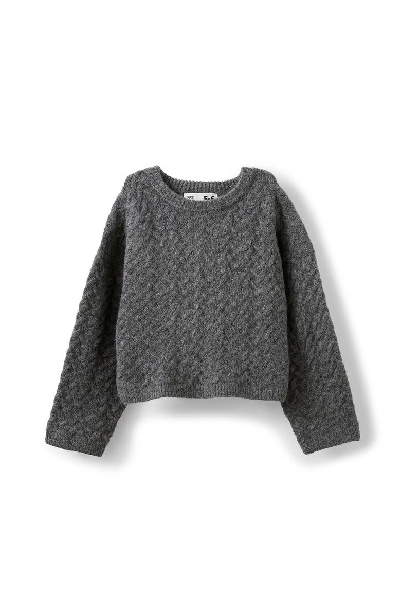 Cotton On Kids Kid's Cosi Knit Pullover, Main, color, Charcoal Marle