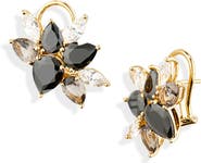 JUDITH LEIBER COUTURE Large Cubic Zirconia Cluster Earrings
