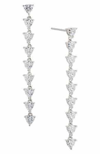 Gwen Cubic Zirconia Linear Drop Earrings