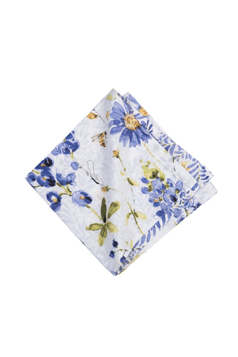 Lovely Blues Cotton Cloth Napkins Set of 6, Alternate, color, Blue