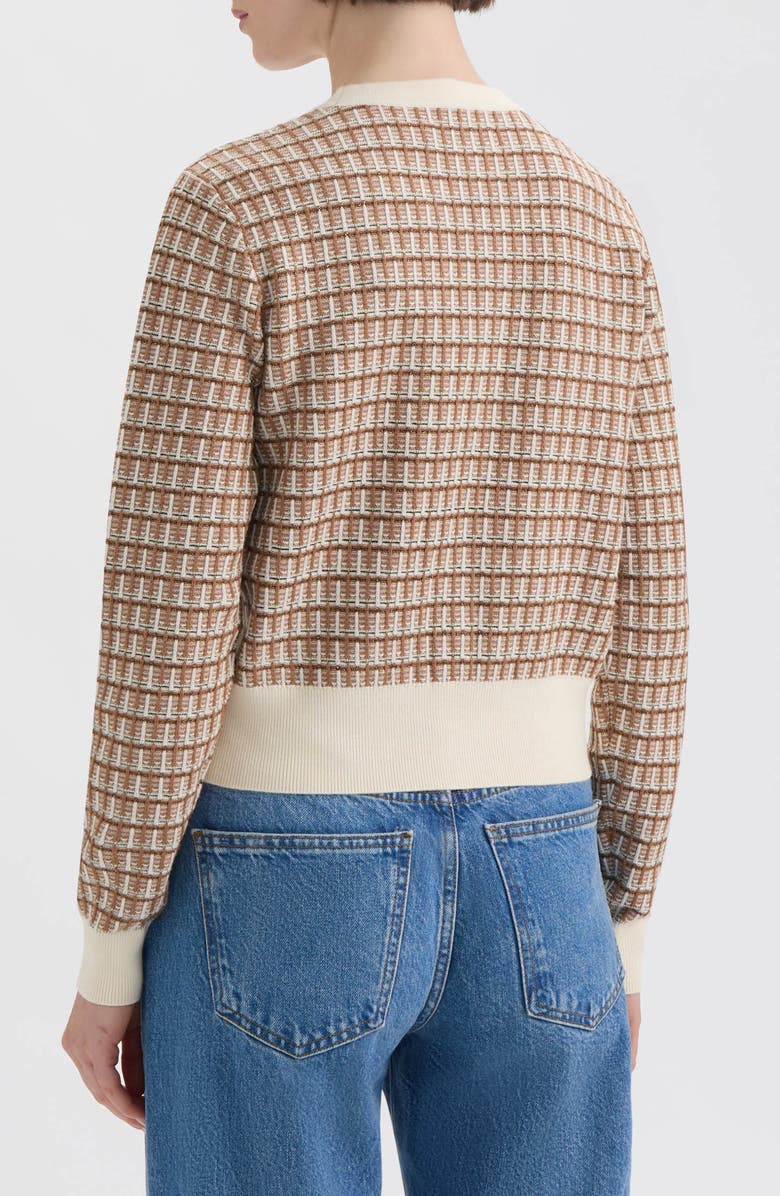 Hunter Textured Pullover Sweater, Alternate, color, Brown/ Cream