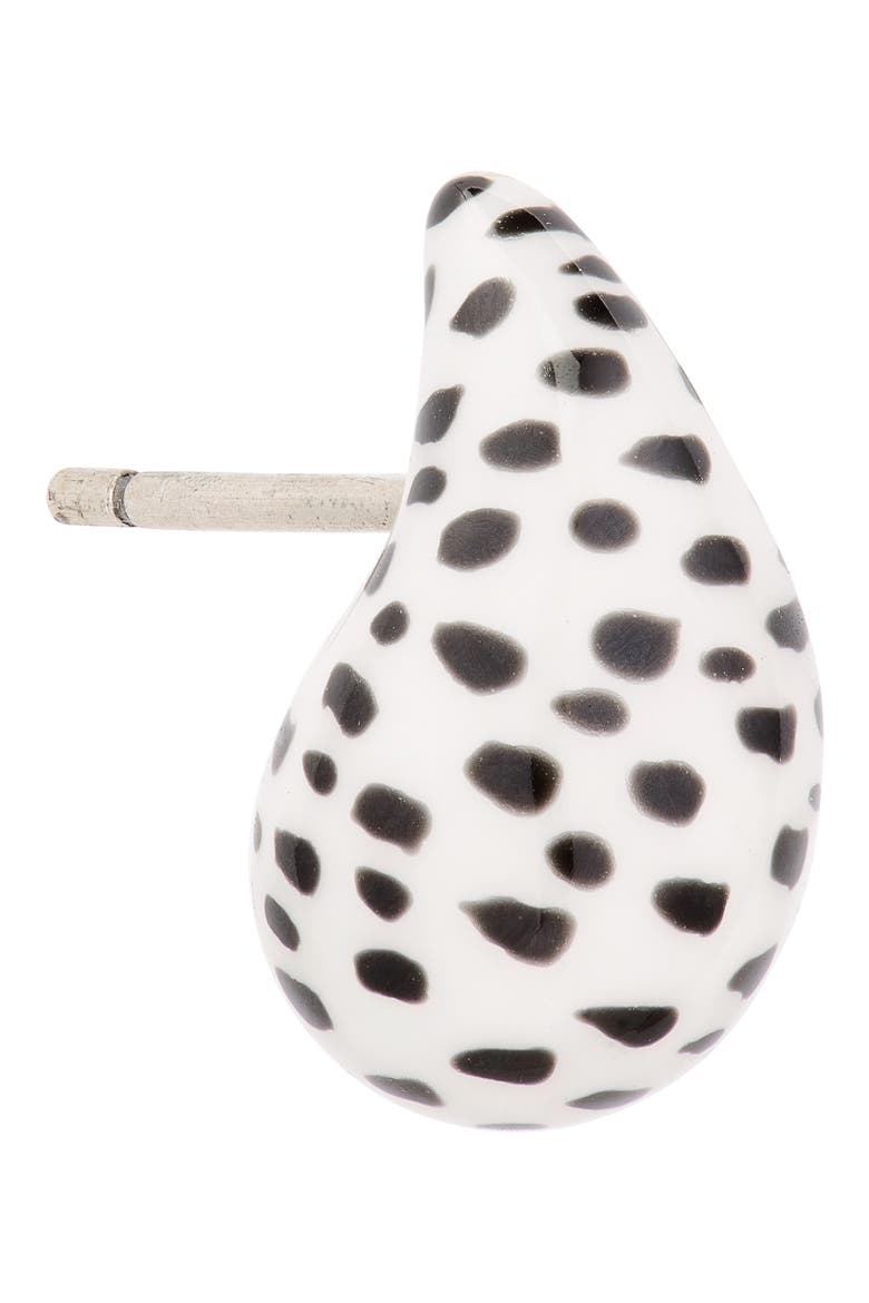 Teardrop Earrings, Alternate, color, 9010 WHITE-BLACK