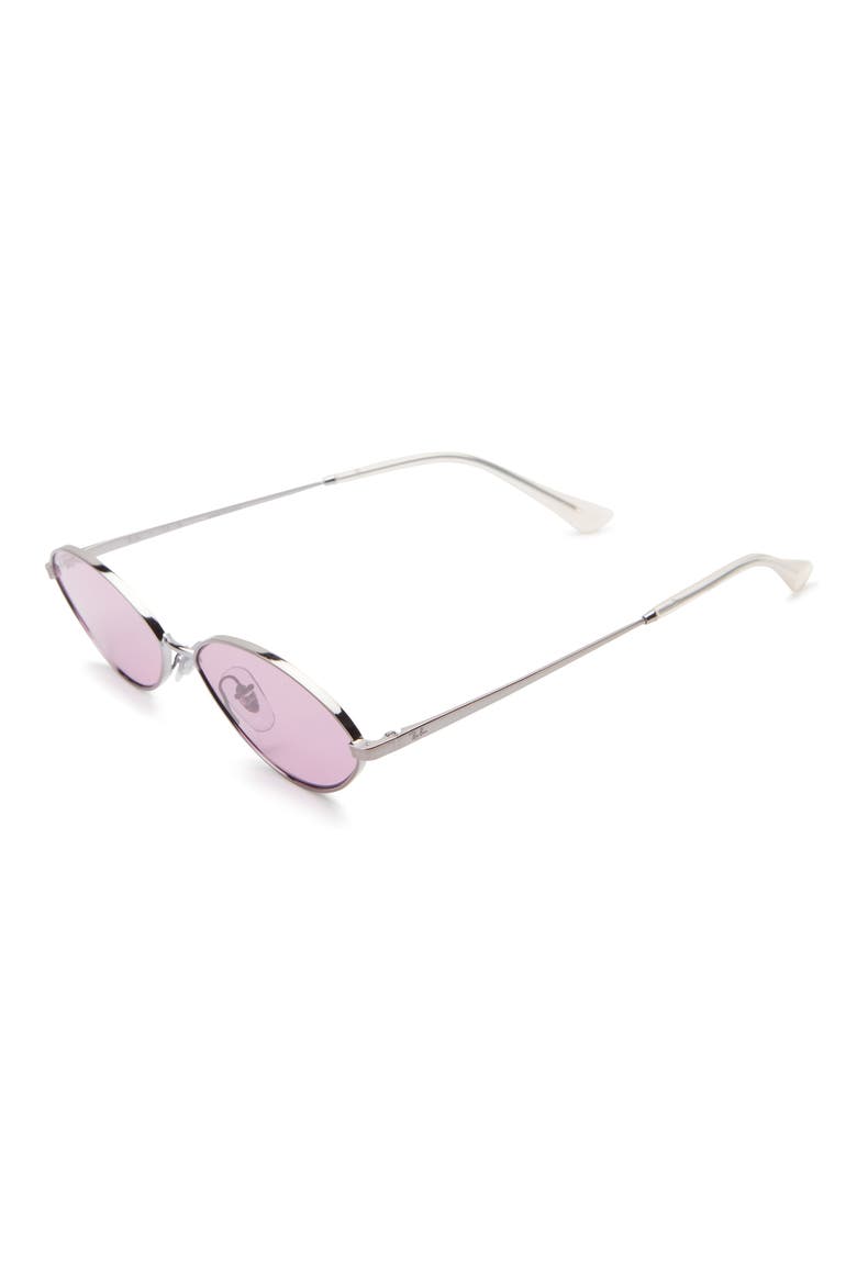 Kai 56mm Oval Sunglasses, Alternate, color, GUNMETAL DARK VIOLET