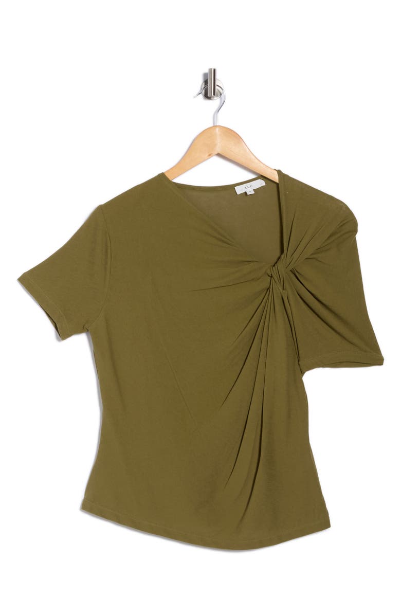 A.L.C. Liz Asymmetric Twist T-Shirt, Main, color, Hazel
