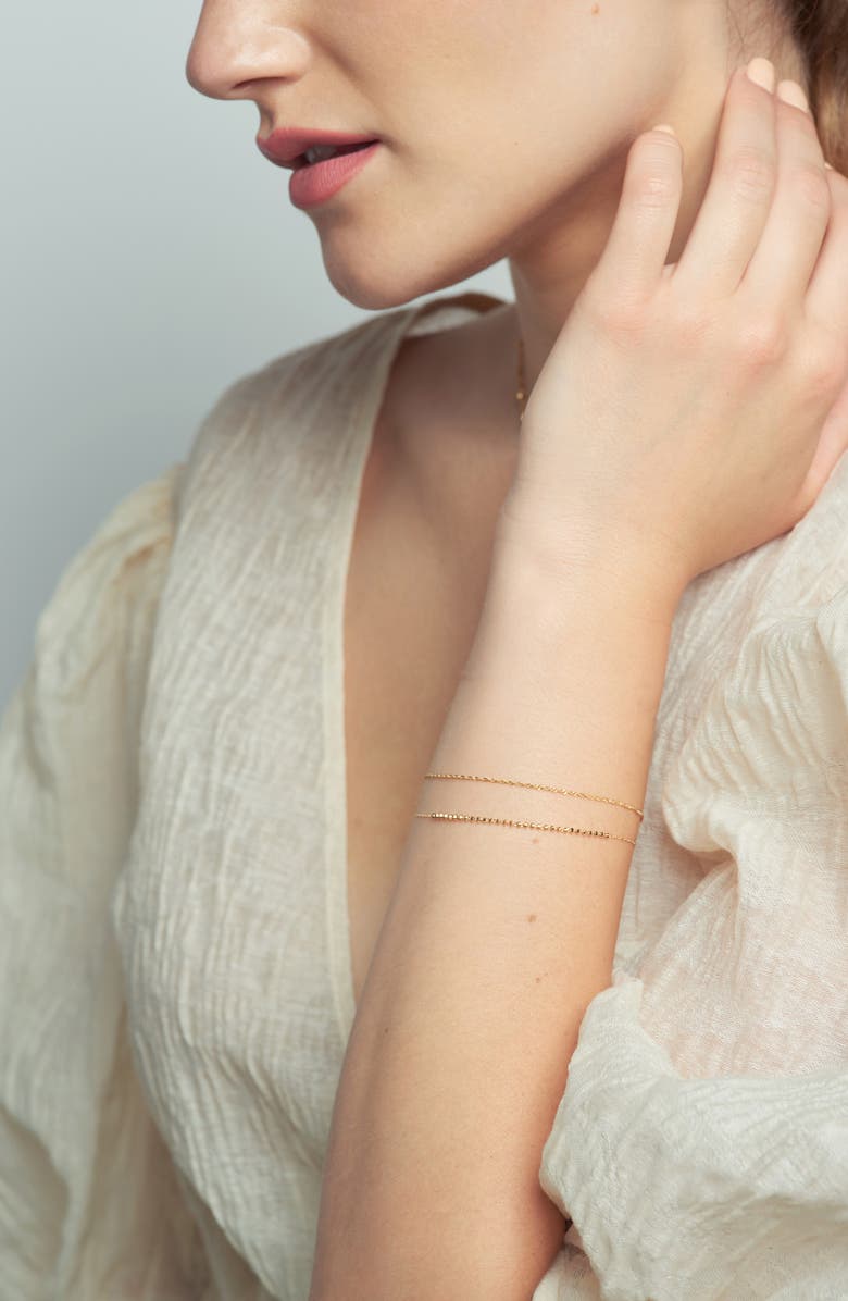 Poppy Finch 14K Gold Shimmer Chain Bracelet, Alternate, color,