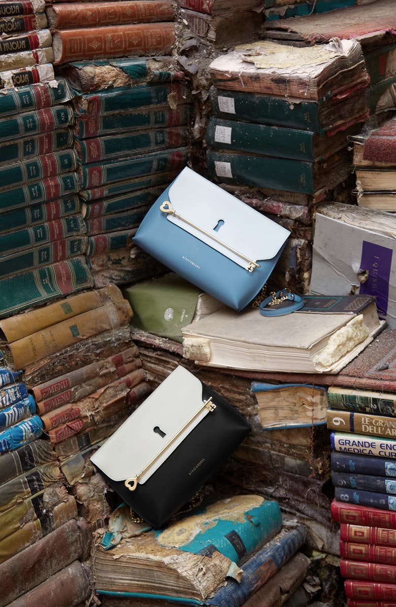 Strathberry East/West Stylist Keyhole Leather Clutch, Alternate, color,