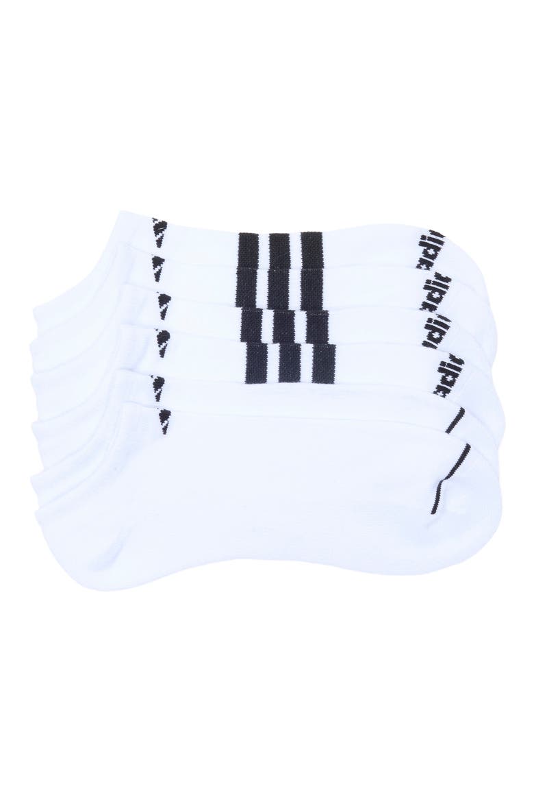 Cushioned 3-Pack Ankle Socks, Main, color, WHITE/ BLACK