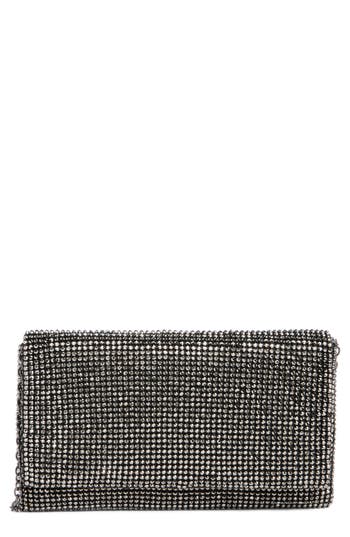 JESSICA MCCLINTOCK JESSICA MCCLINTOCK CORY CRYSTAL MESH FLAP CROSSBODY BAG 