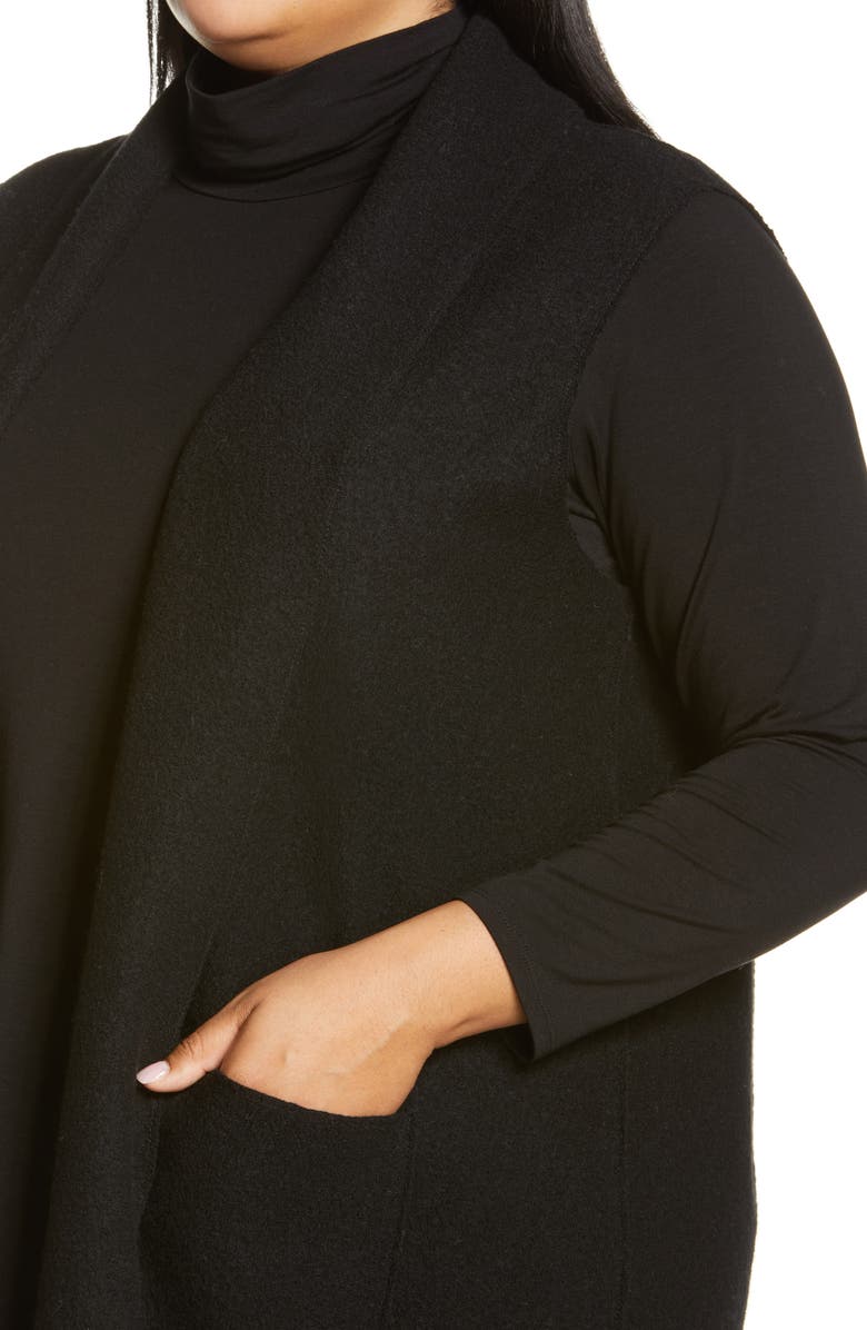 Eileen Fisher Boiled Wool Long Vest, Alternate, color, 