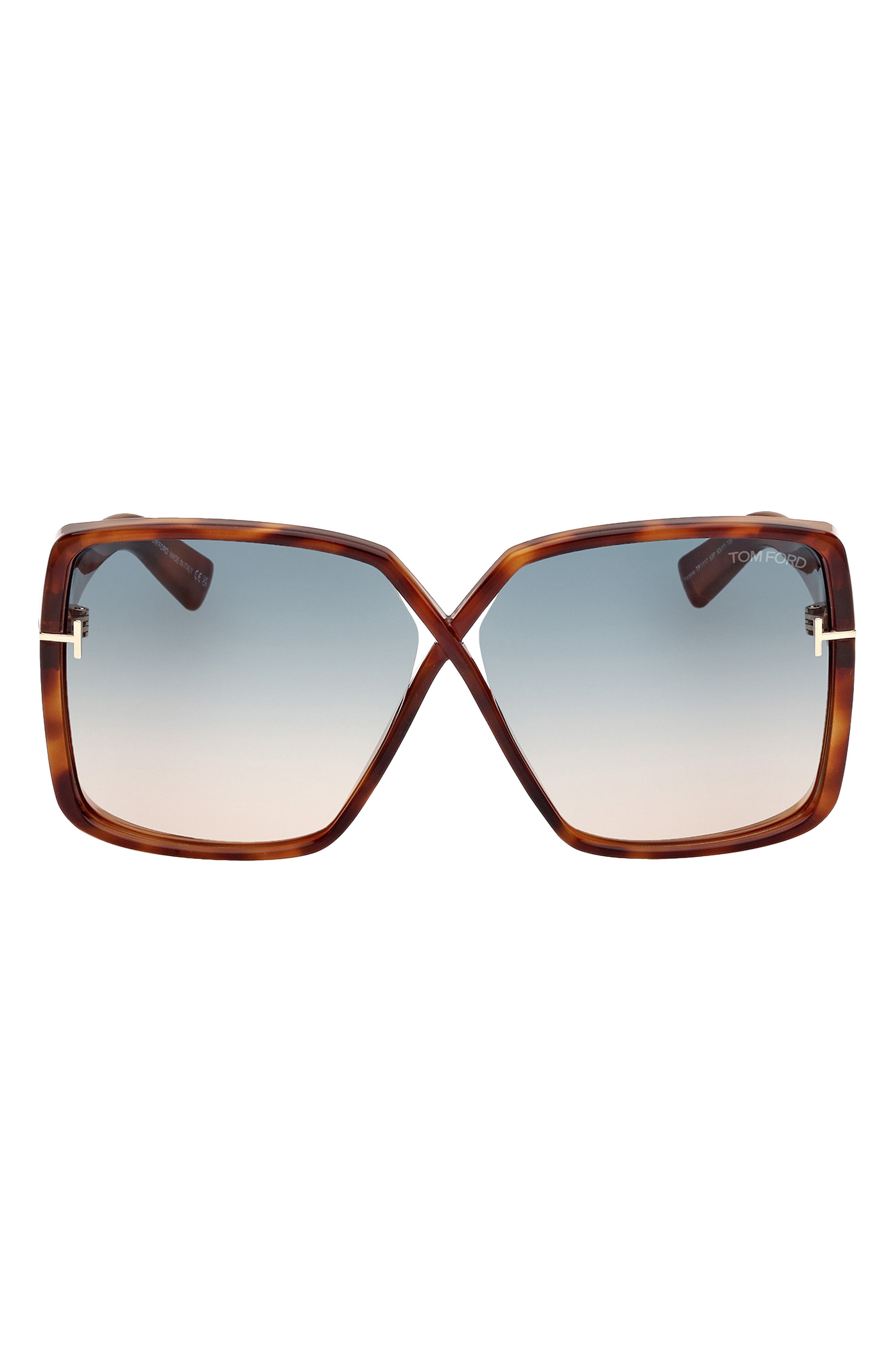 TOM FORD Yvonne 63mm Oversize Gradient Butterfly Sunglasses