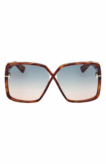 Yvonne 63mm Oversize Gradient Butterfly Sunglasses