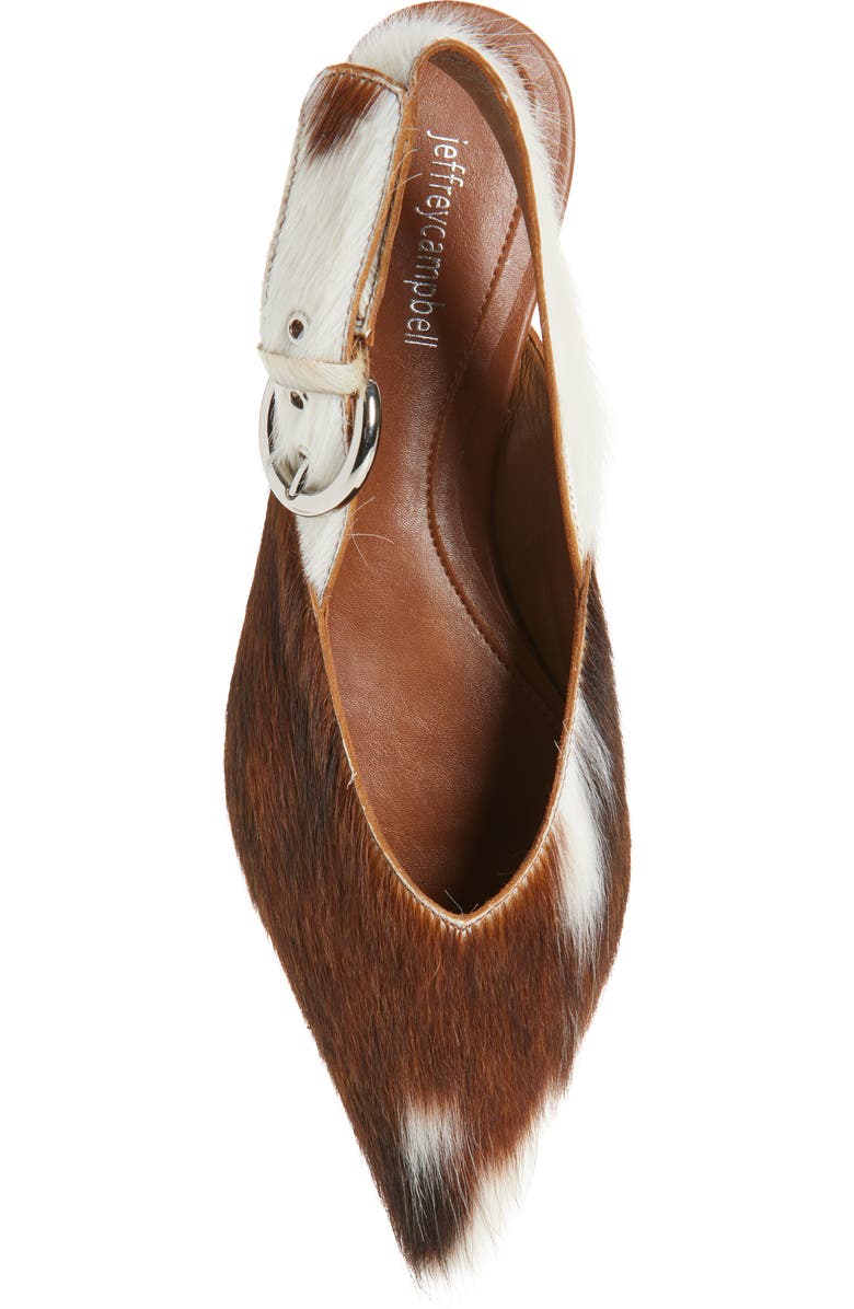 Jeffrey Campbell Scone Genuine Calf Hair Slingback Flat, Alternate, color,
