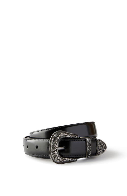 Shop Cotton On Austin Belt In Black Burnished Silver
