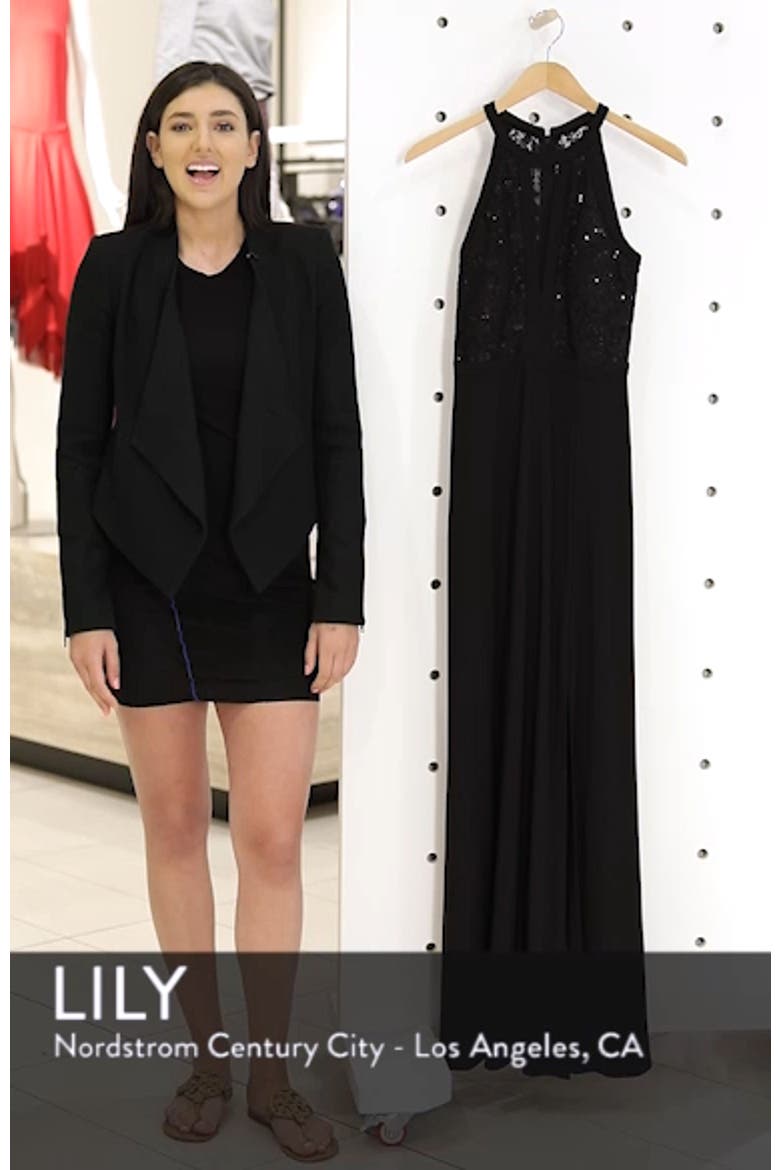 Lace & Jersey A-Line Gown video
