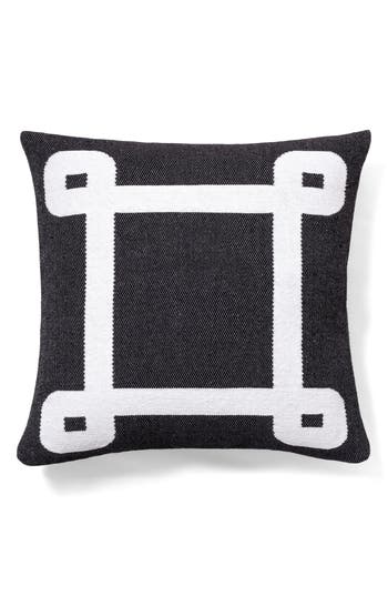Brooks Brothers Geo Border Decorative Throw Pillow In Black