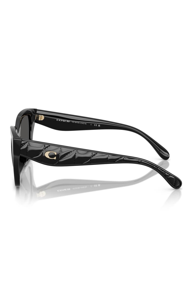 53mm Square Sunglasses, Alternate, color, BLACK / GREY SOLID