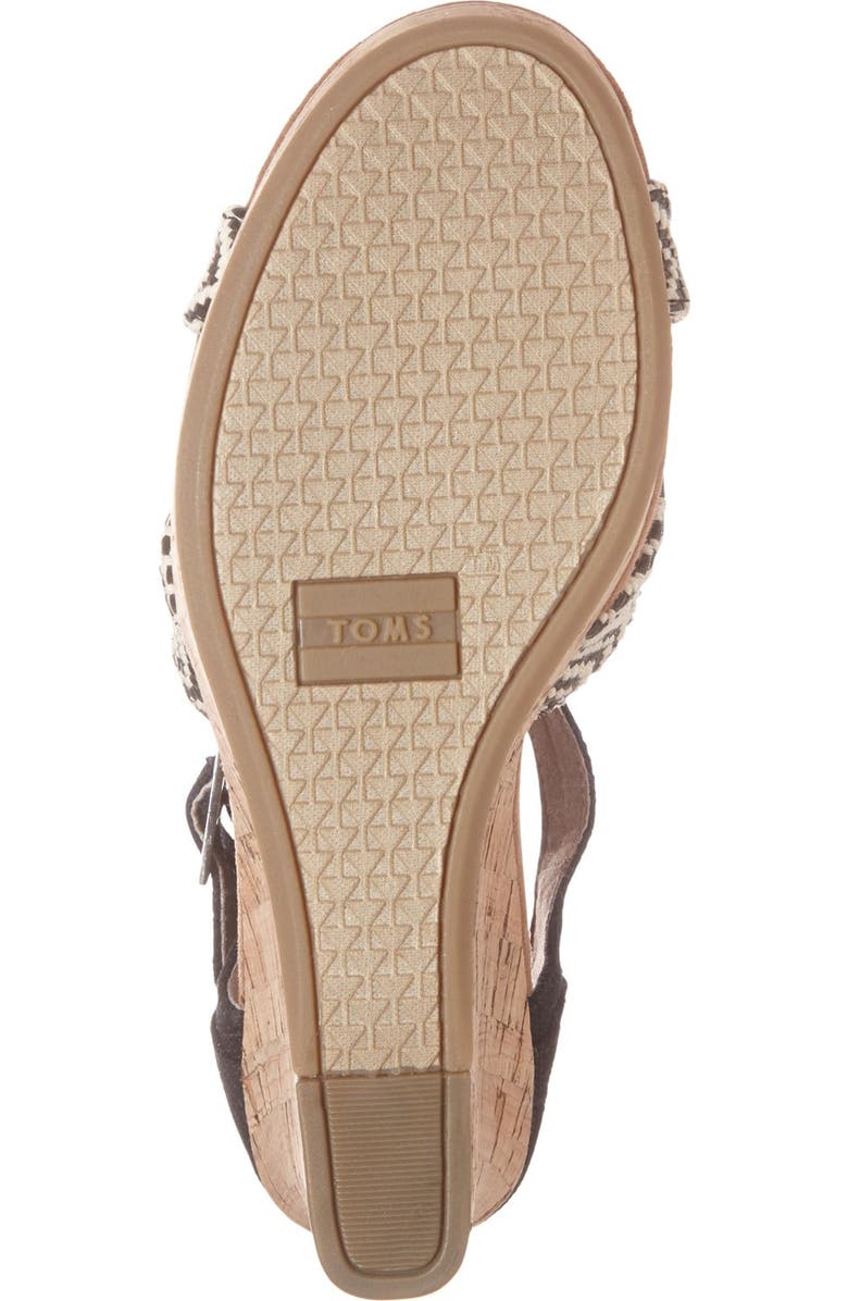 TOMS Platform Wedge Sandal, Alternate, color,