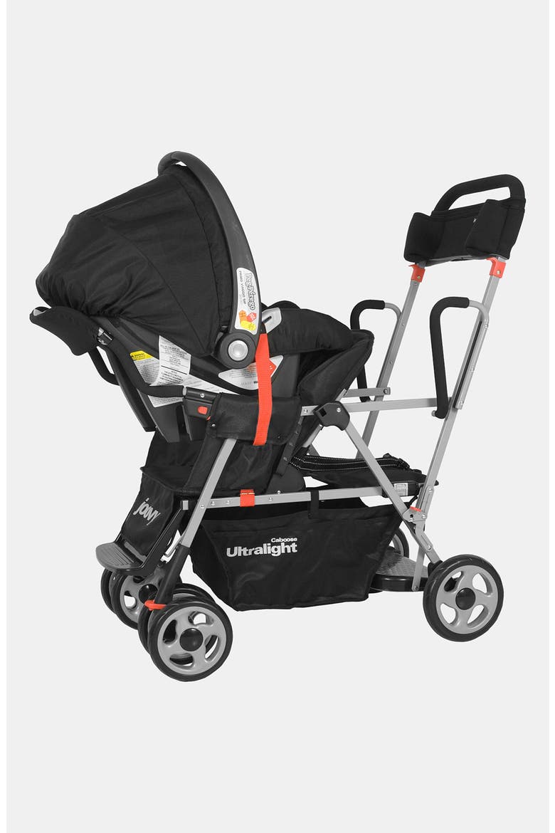 'Caboose Ultralight - Stand-On Tandem' Stroller, Alternate, color, BLACK