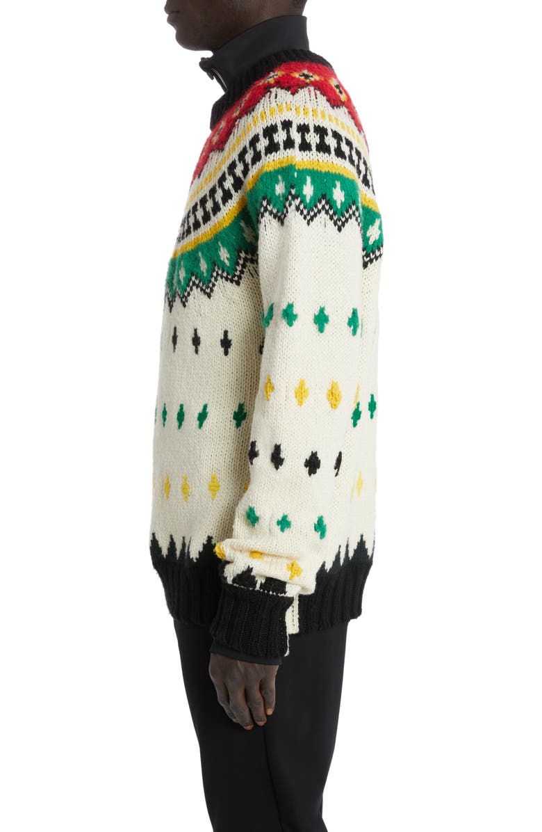 Moncler Grenoble Fair Isle Wool Blend Sweater, Alternate, color,