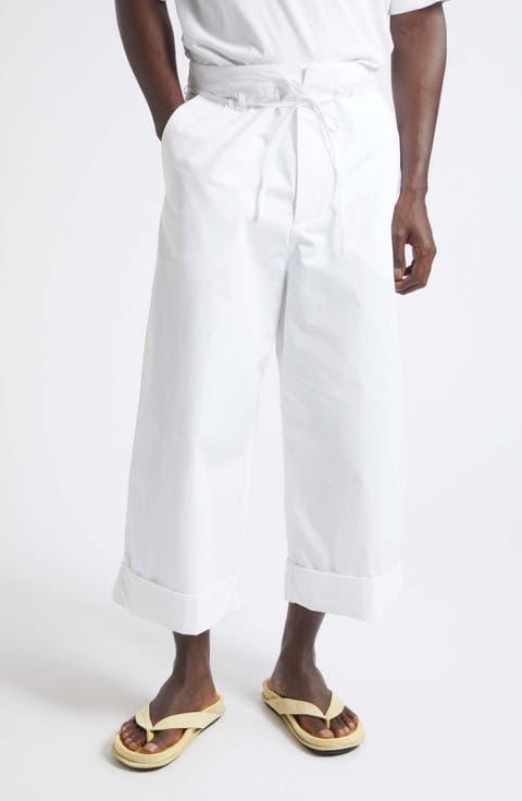 Le Pantalon Marin Belted Cotton Poplin Wide Leg Pants