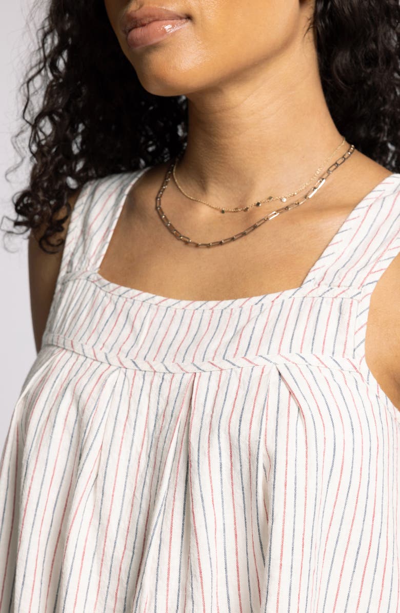 Thread 
Supply Lydia Pleated Linen Blend Tank, Alternate, color, Red Navy