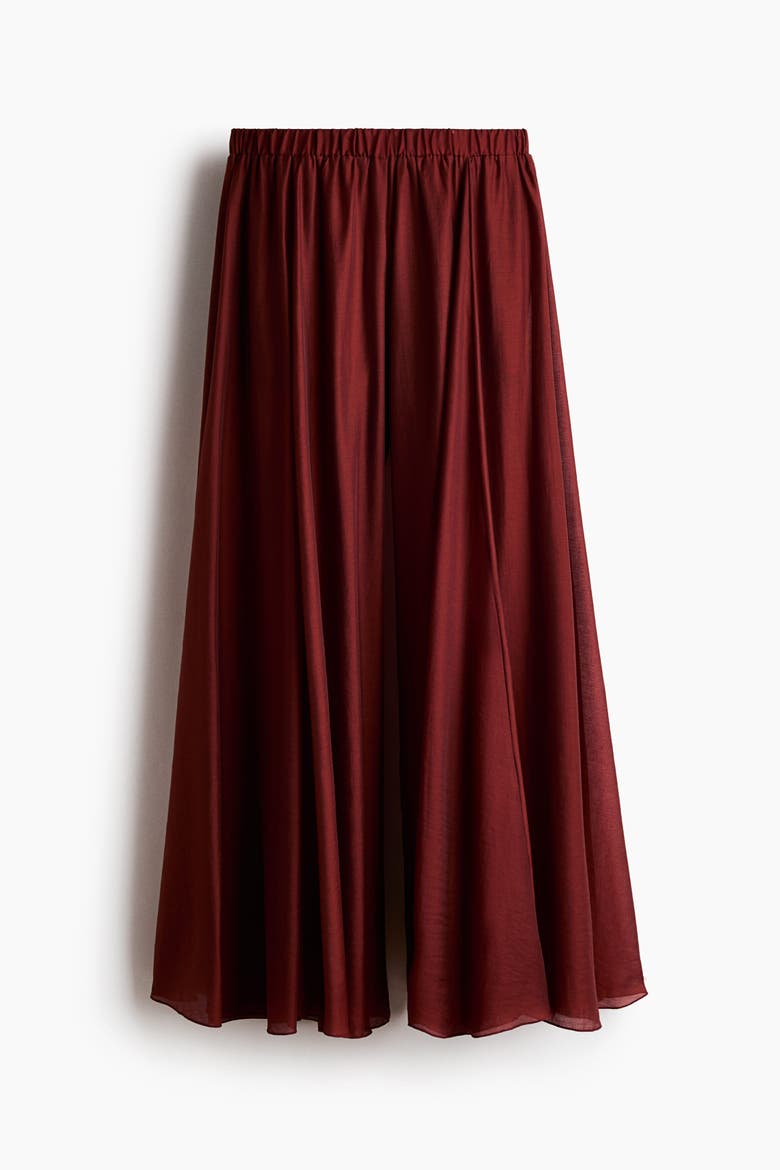 Oversized Lyocell-Blend Pants, Alternate, color, Dark red