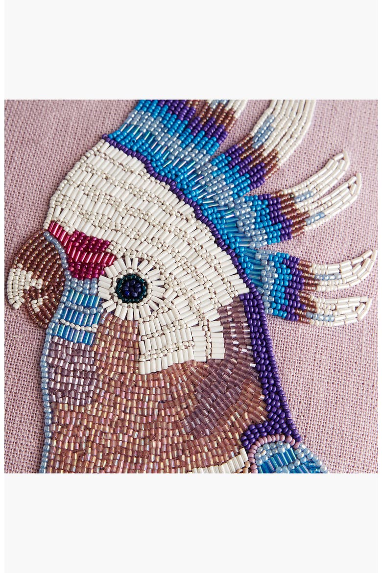 Parrots Beaded Pillow, Alternate, color, Parrots Beaded Design