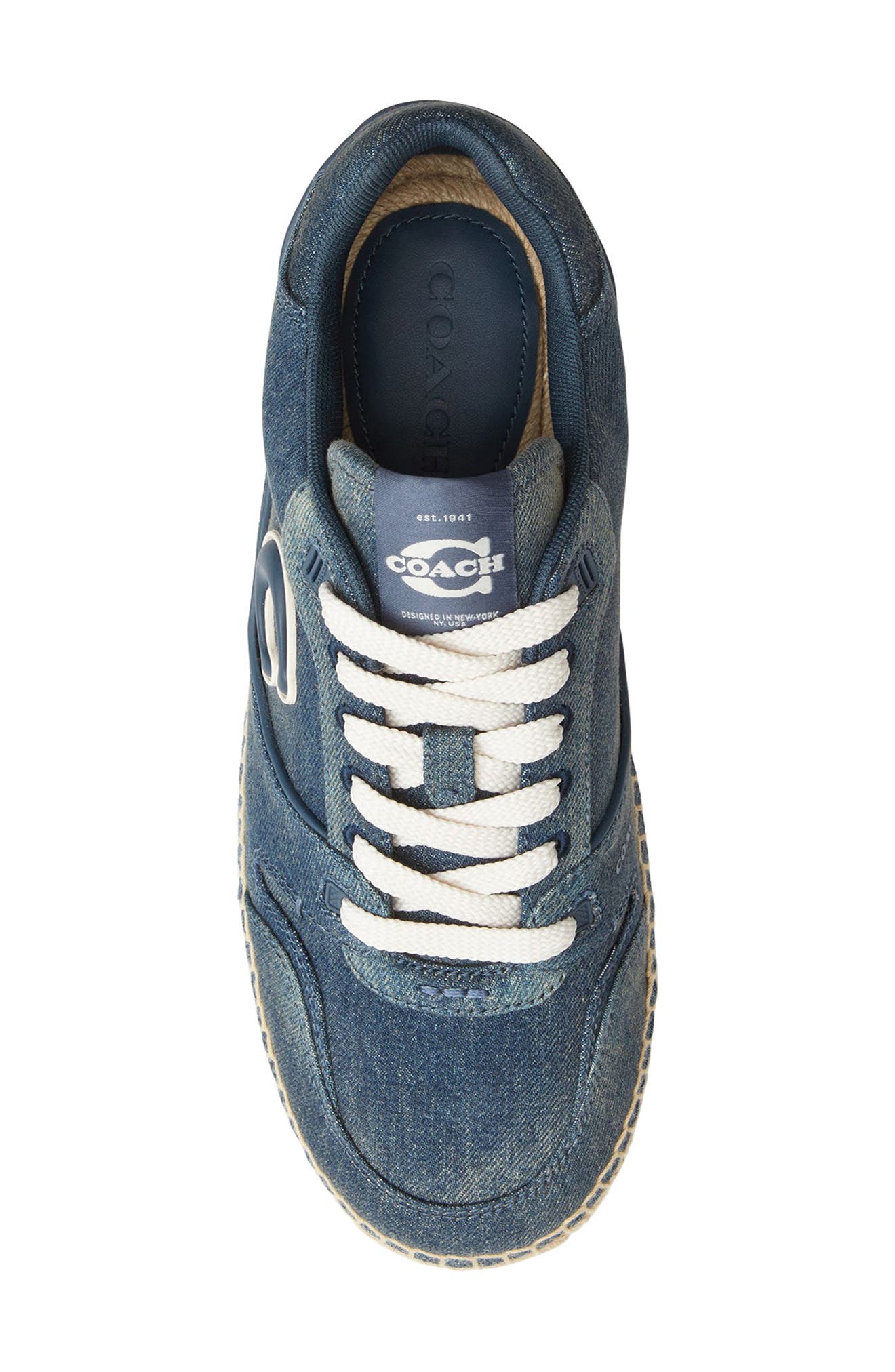 COACH Soho Espadrille Sneaker, Alternate, color, Denim.