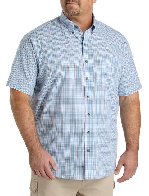 Big & Tall Easy-Care Multi Plaid Sport Shirt