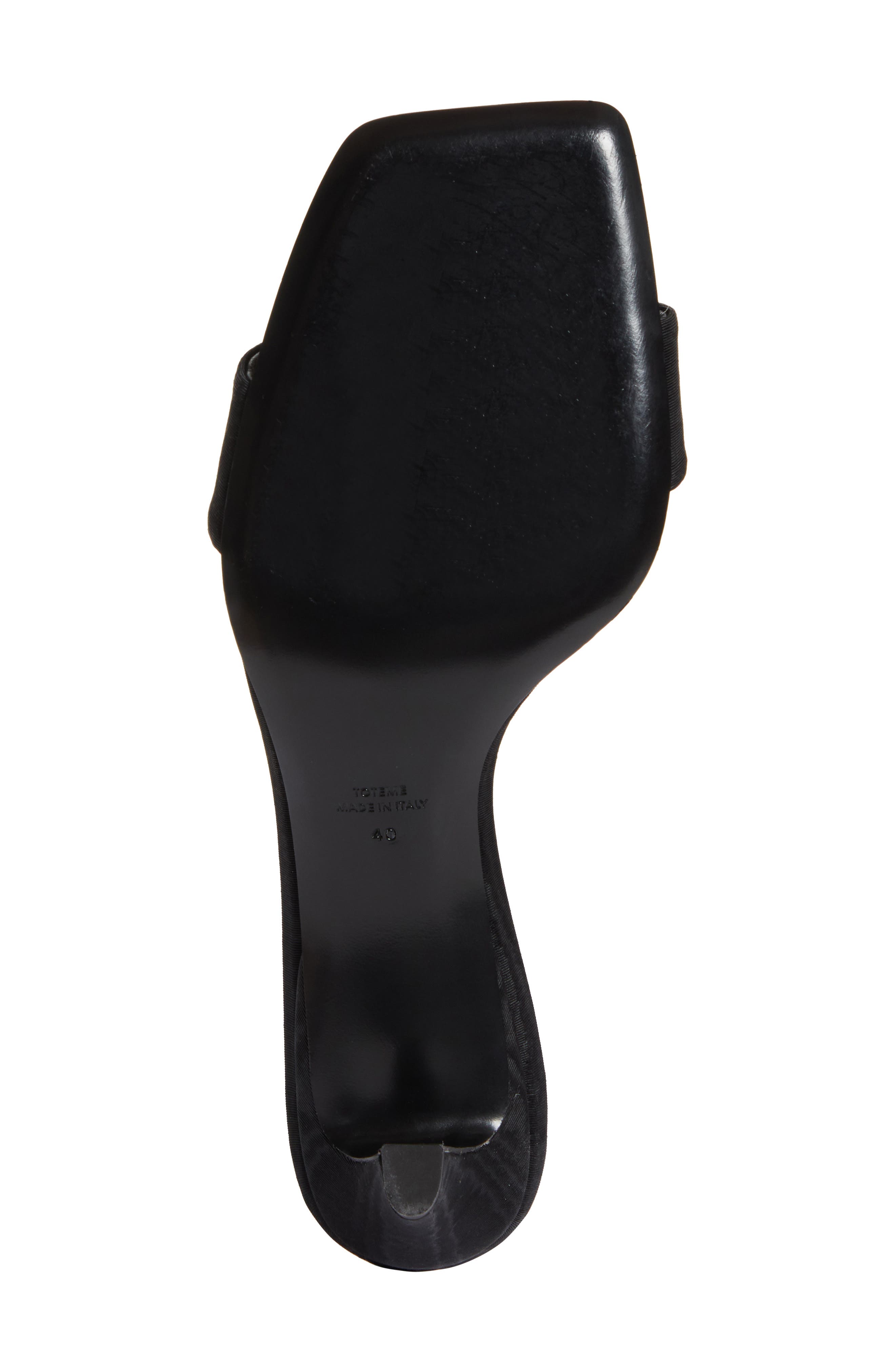 TOTEME Square Toe Kitten Heel Satin Sandal, Alternate, color, 