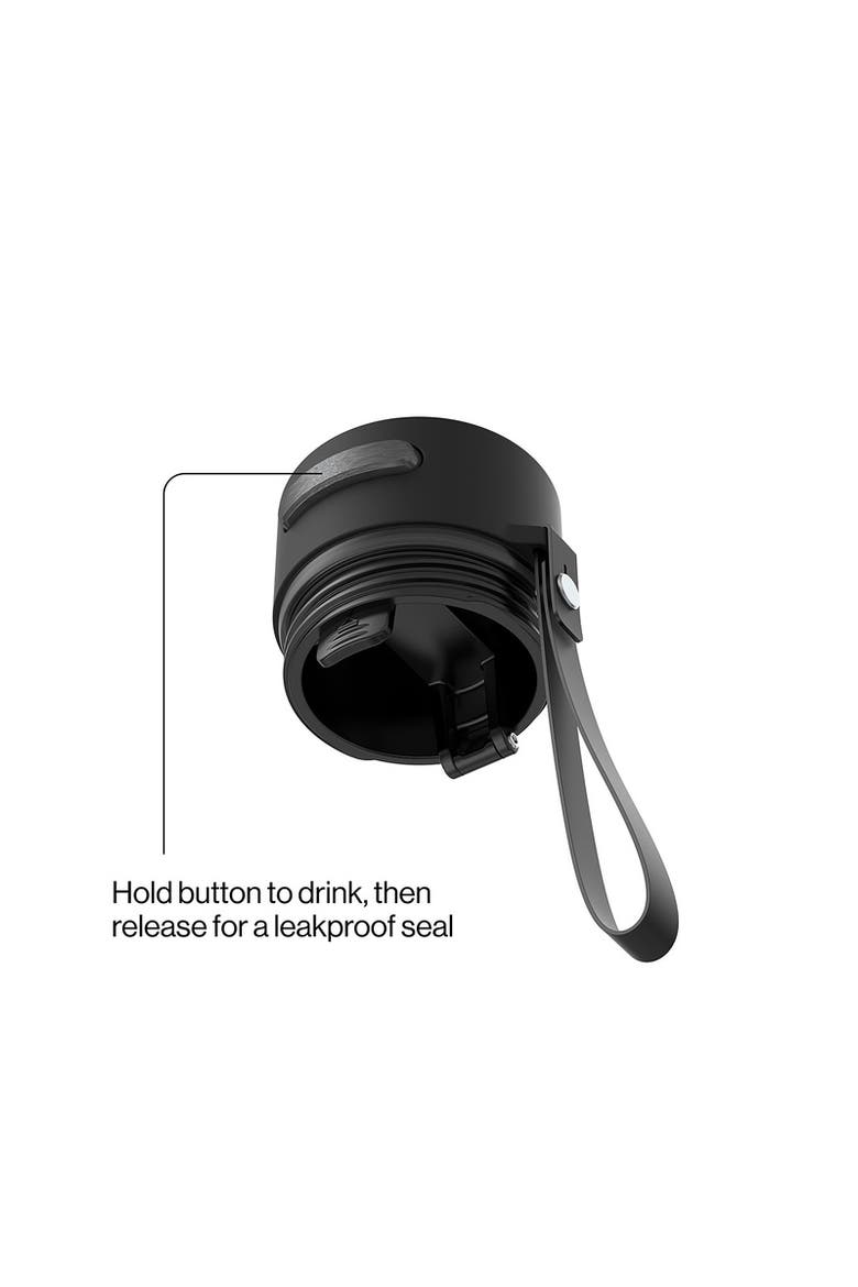 AutoSeal 24 oz Leakproof Bottle with Carrying Strap, Alternate, color, Licorice Gunmetal
