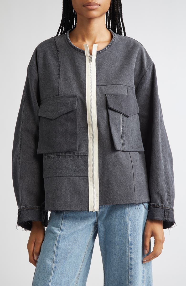 KURO Remake Denim Military Mark II Jacket, Main, color, Black