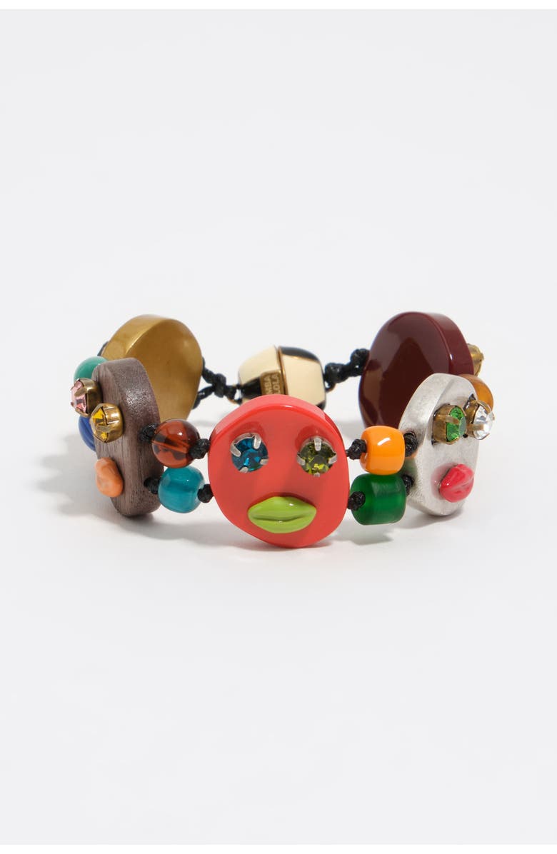 Bimba y Lola Multicolor Masks And Glass Bracelet, Alternate, color, Orange