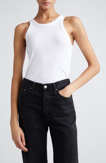 TOTEME Espera Rib Stretch Organic Cotton Tank | Nordstrom