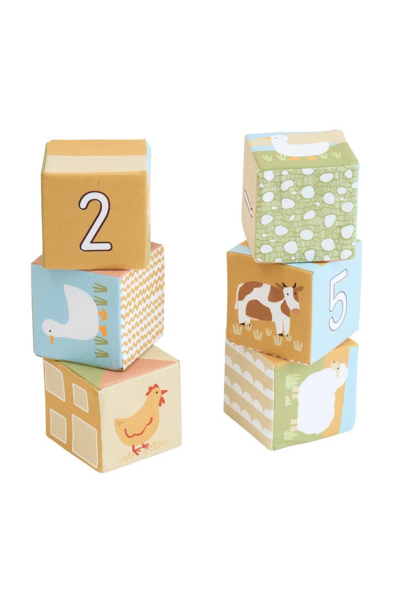 Kaplan Early Learning Company Farm Animal Soft Blocks - 6 Pieces, Alternate, color, Multicolored