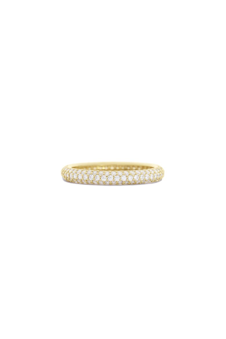 Triple Row CZ Band, Main, color, Gold