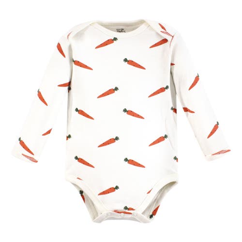Touched By Nature Organic Cotton Long-sleeve Bodysuits In Multi