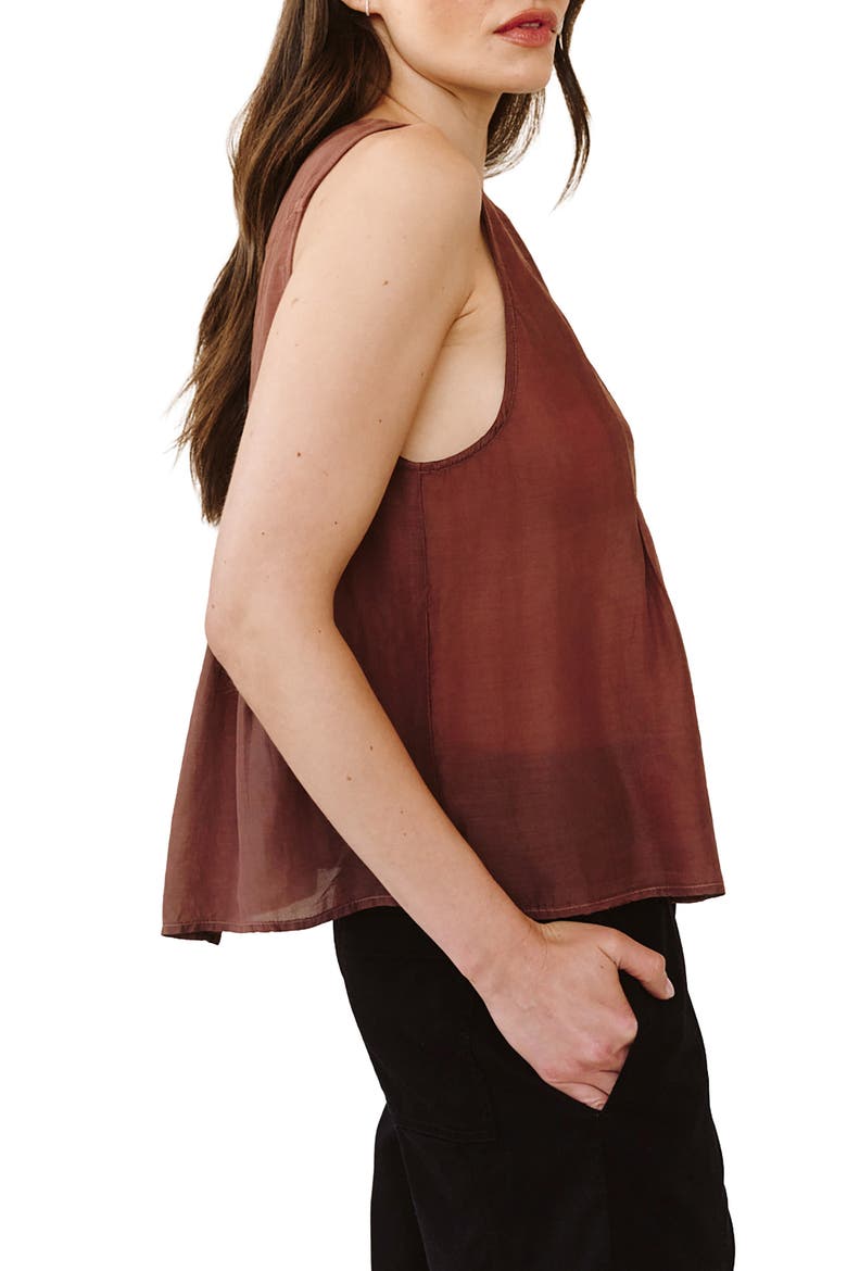 Pintuck Sleeveless Top, Alternate, color, MOCHA CLOUD