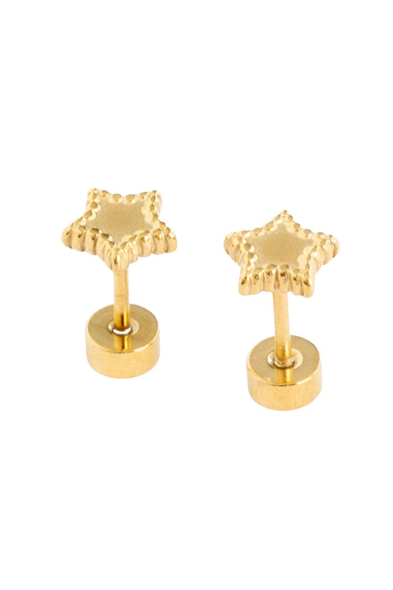 Beaded Star Earring, Main, color, Gold