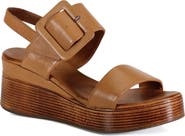 Diba True SEEN IT ALL Leather Double Strap Slingback Wedge