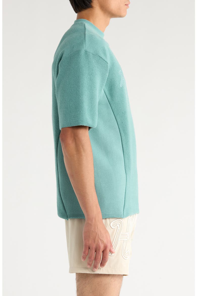 Block Party Terry Crewneck T-Shirt, Alternate, color, GREEN