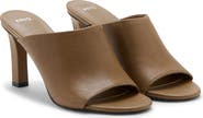 MANGO Leather Slide Sandal
