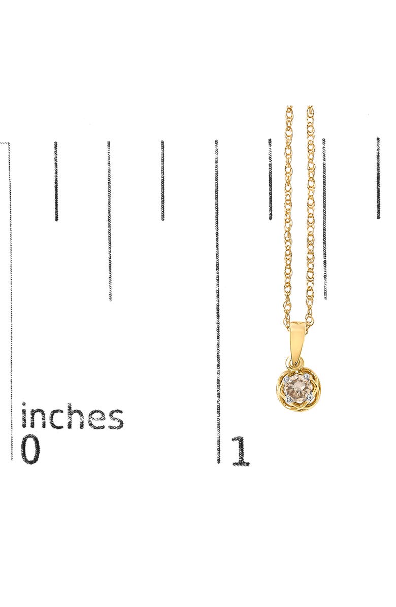 Haus of Brilliance 14K Yellow Gold Plated Silver 1/5 Cttw Diamond Openwork Pendant Necklace, Alternate, color, Yellow Gold Over Silver