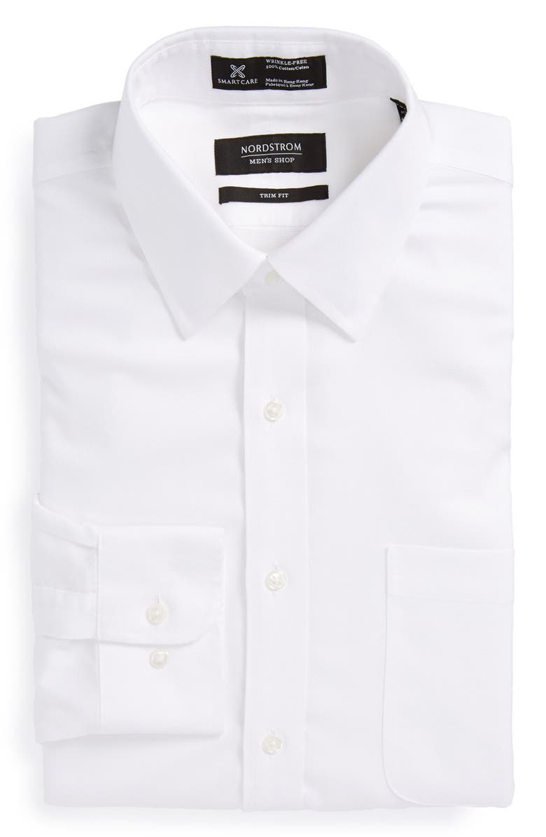 NORDSTROM MEN'S SHOP Nordstrom Smartcare<sup>®</sup> Wrinkle Free Trim Fit Dress Shirt, Main, color, 