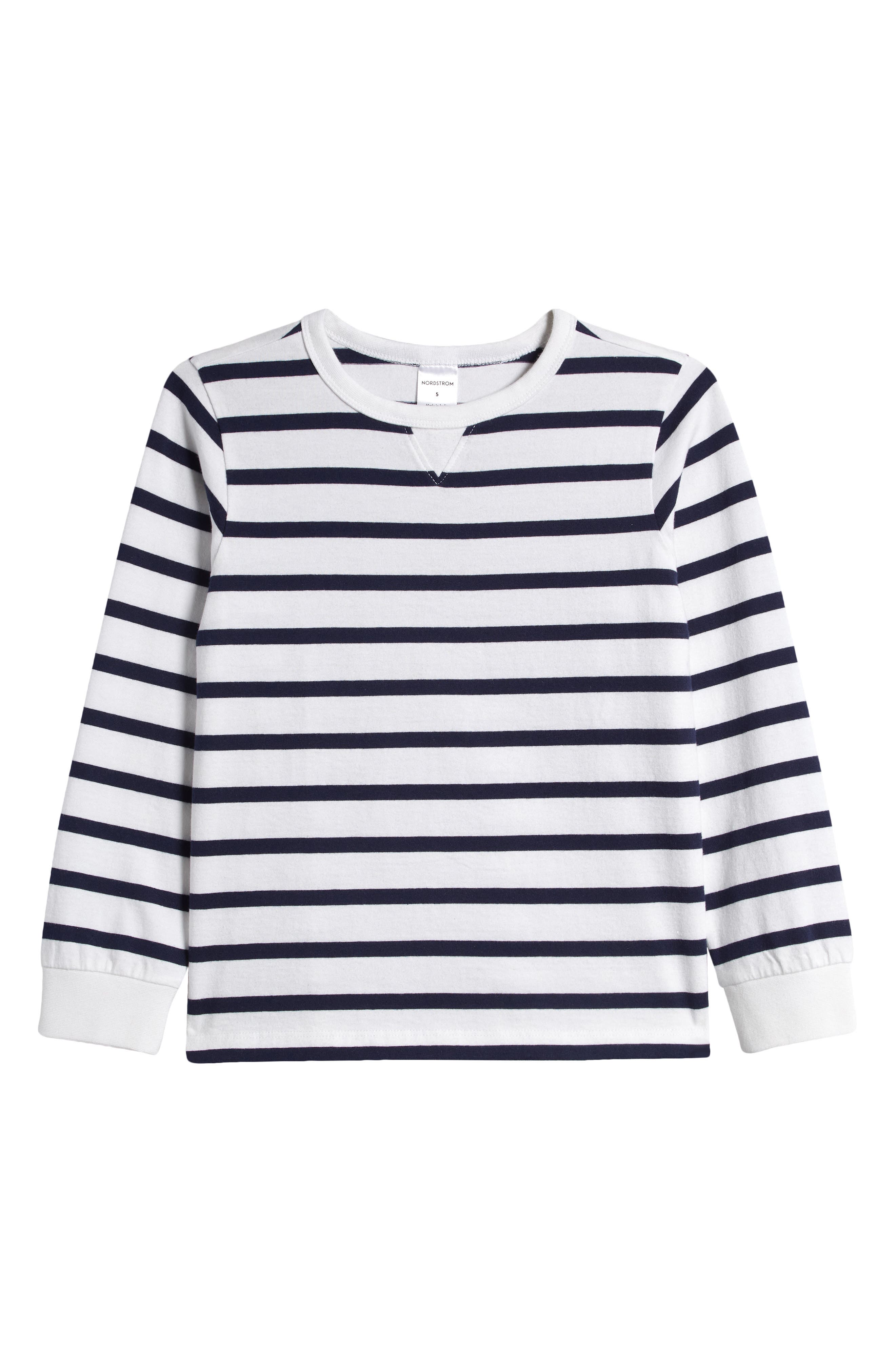 Nordstrom Kids' Stripe Long Sleeve Cotton T-Shirt